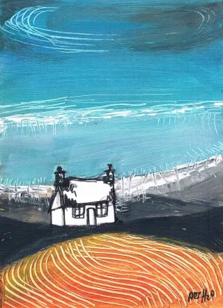 a painting of a house in a field 
irish-house09.webp Irish Houses minimal Art Series 09
