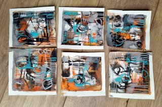Vibrant pieces showcasing modern artistic expression Colorful Abstract Art Collection